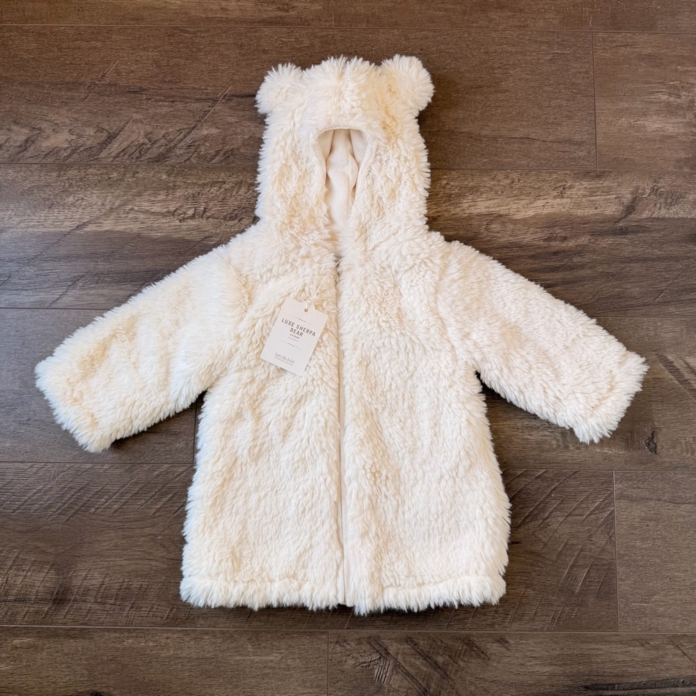 Restoration Hardware Cream Kids Jacket with Hood